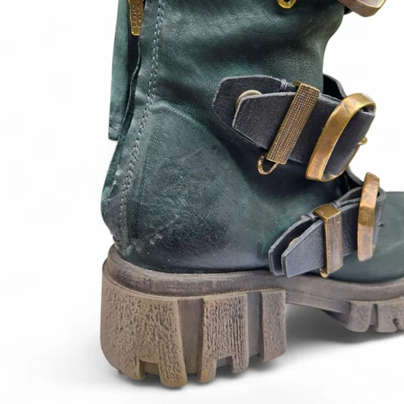 A.S.98 Hamish Lug Sole Boots, Balsamic with Black Straps, size 39 - Picture 7 of 15